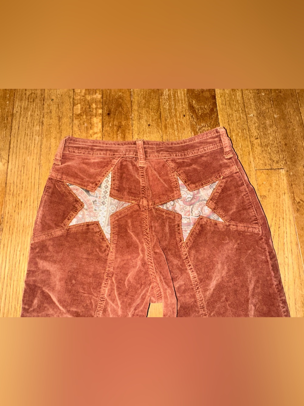 Free People Firecracker Flare Corduroy Jeans “Broke Button” needs repaired - Picture 13 of 13